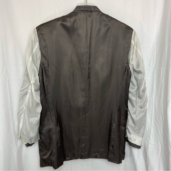 Canali made in Italy Sportcoat Window Pane Bemberg Wool Surgion Cuffs Vent 46L - Picture 7 of 15